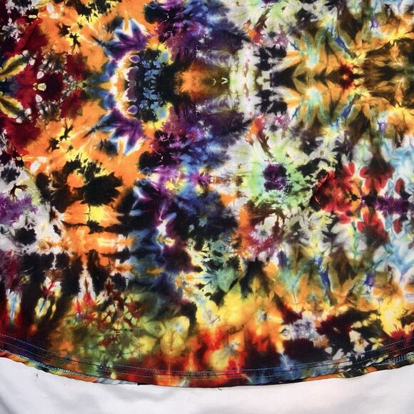Aquadelics Jammin On Shirt Mens Size L Rainbow Tie Dye Button Up Short Sleev USA - Picture 12 of 12